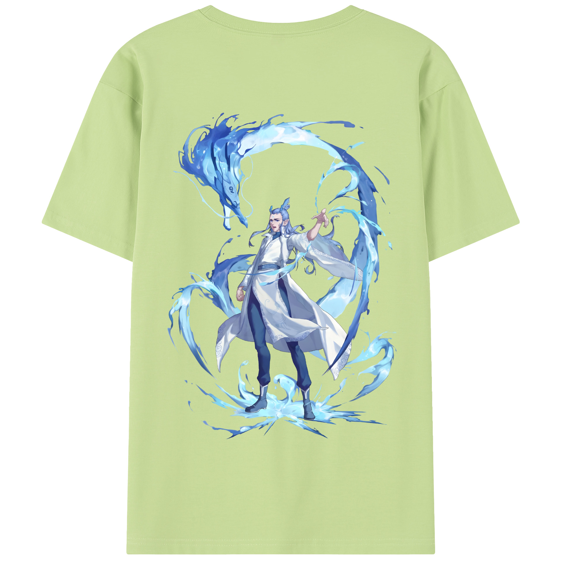 （画像用） Ne Zha 2 ナタ 魔童の大暴れ 綿100％半袖Tシャツ（背面プリント）